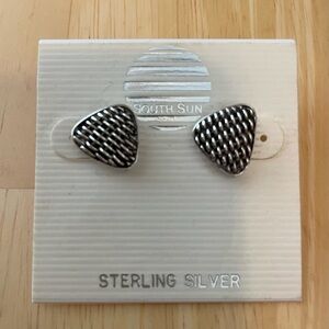 Mod Triangular Sterling Silver Earrings